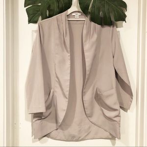 Bar III Taupe Gray Blazer Cardigan